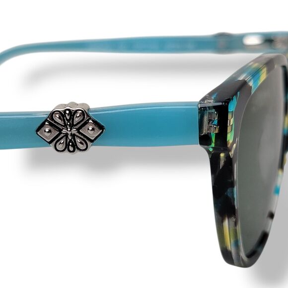 Nicole Miller Arden CG C02 Eyeglass Frames Tortoise Teal 52-15-138 Cat Eye Glam - Picture 4 of 6